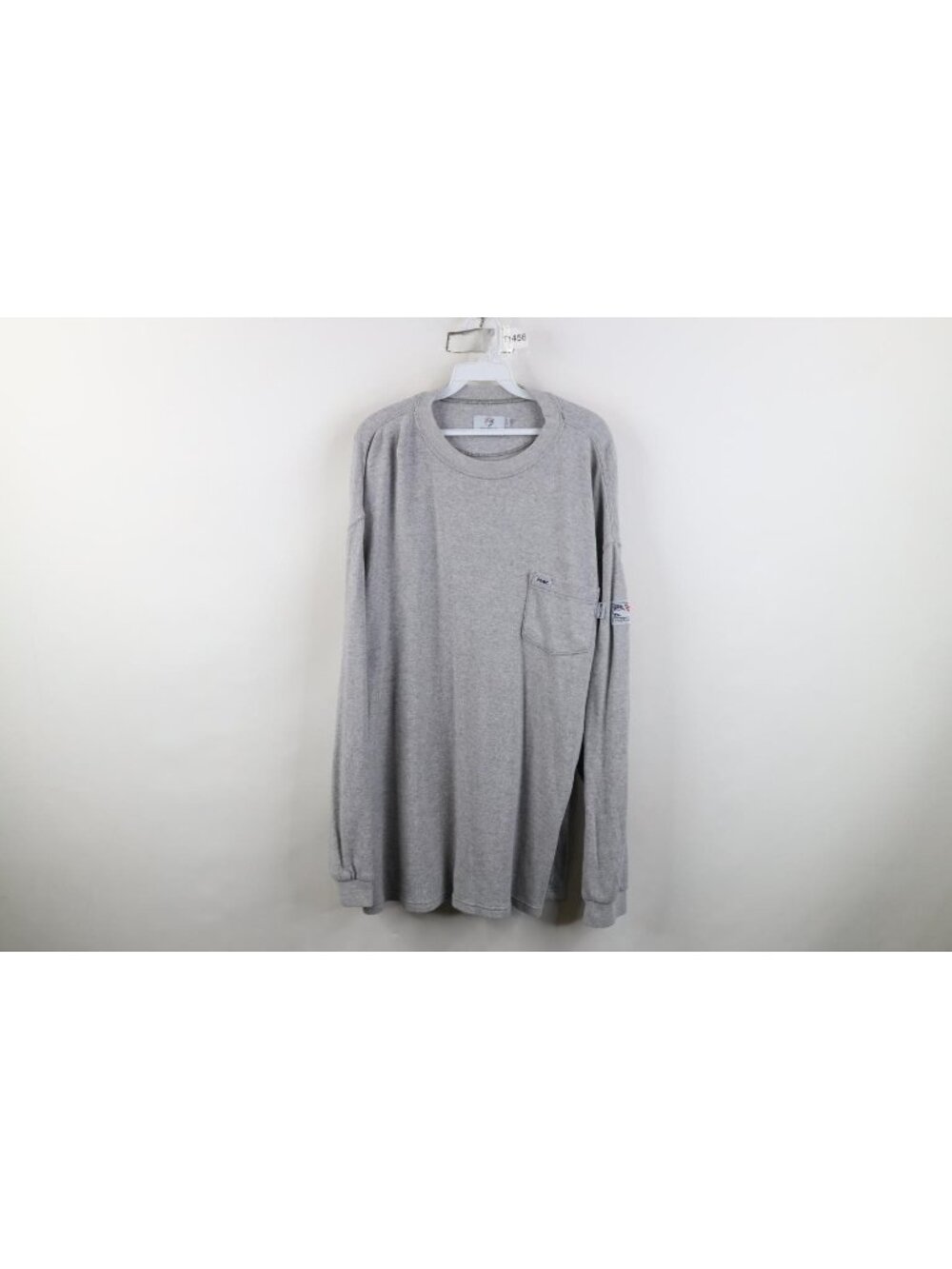 Tyndale FR Fire Flames Resistant Long Sleeve T-Shirt Mens Size 2XL Long Gray USA
